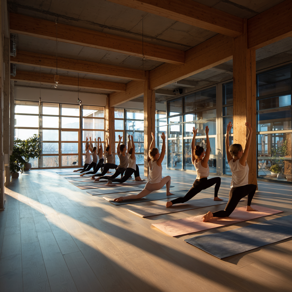 Žena praktikující jógu v přírodním prostředí